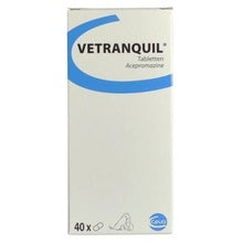 Doosje Vetranquil tabletten, acepromazine, van Ceva