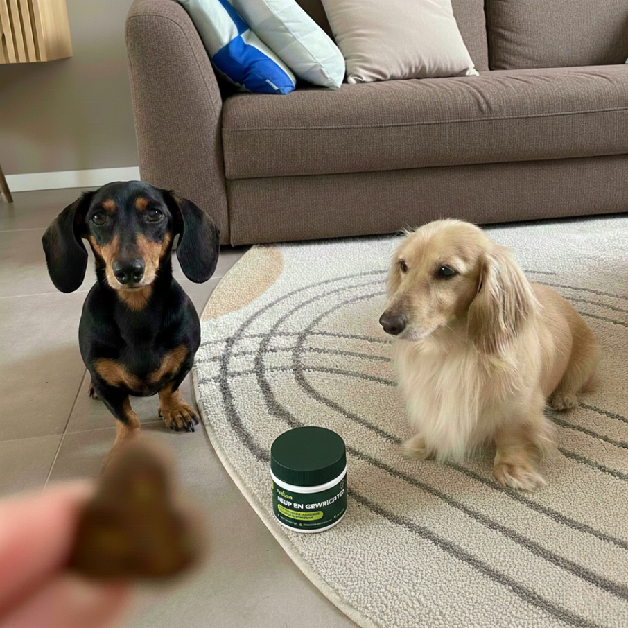 Twee teckels die weer soepel bewegen